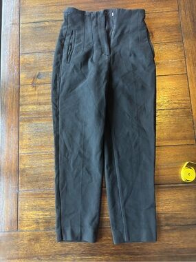 Classic Black Pleated Dress Pants
